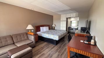 Laptop workspace, free WiFi, bed sheets