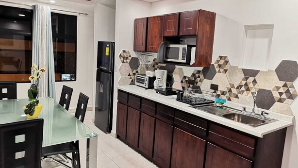 Family Apartment, City View | Private kitchen - 935 Lodge San Jose (San José)