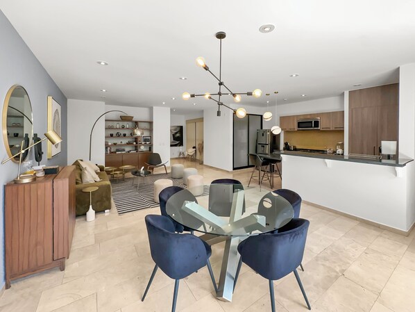 Luxury Condo, Balcony, City View | Living area