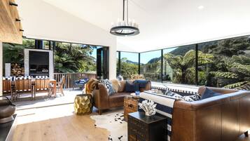 Televisie en een open haard