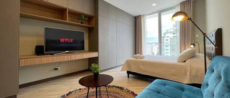 1 Schlafzimmer, Schreibtisch, Bügeleisen/Bügelbrett, WLAN