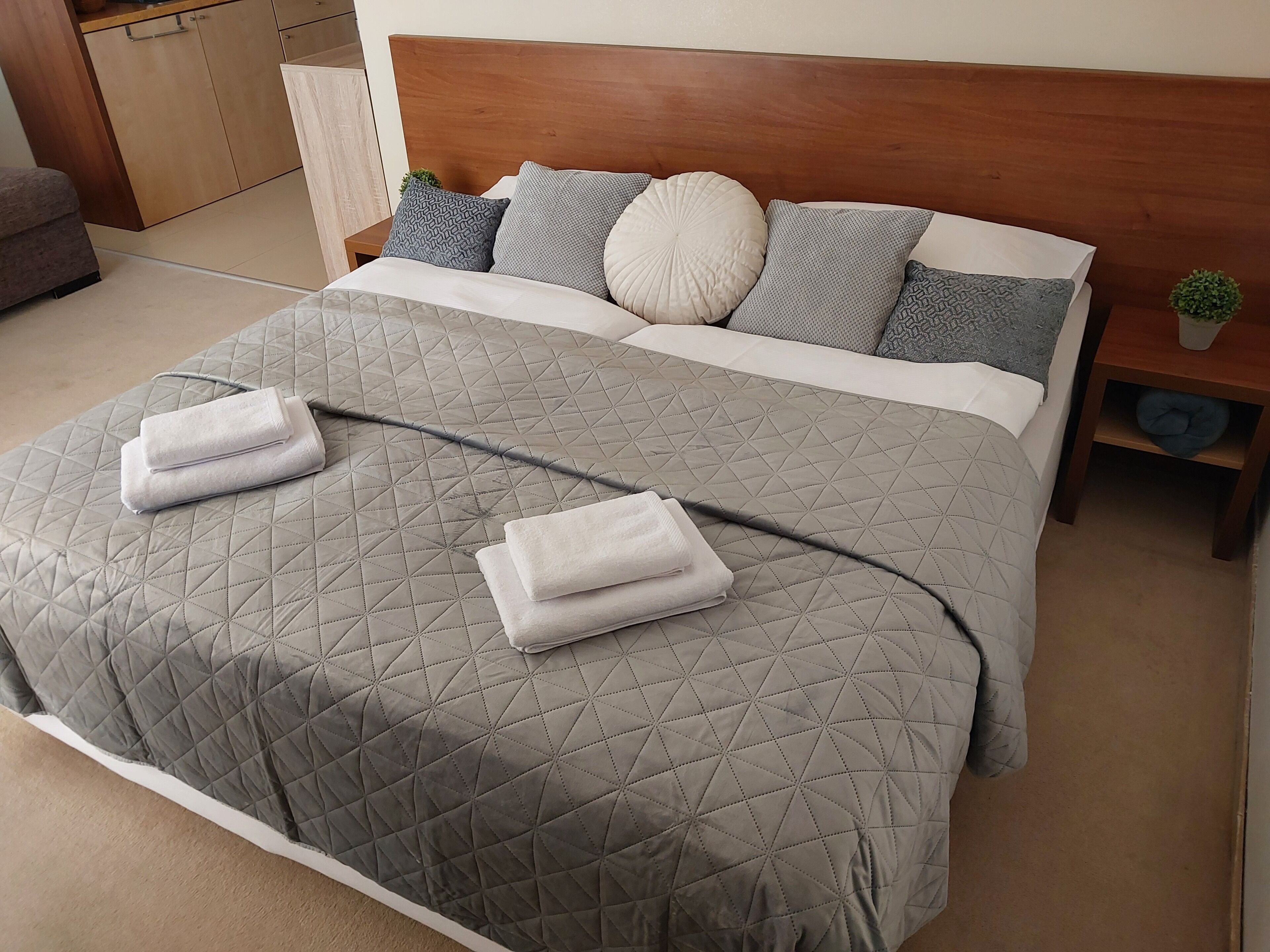 1 室のベッドルーム、アイロン / アイロン台、WiFi (無料)、ベッドシーツ