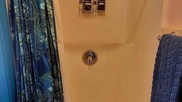 Eco-friendly toiletries, hair dryer, towels, soap