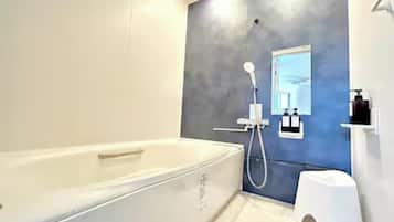 Hair dryer, soap, shampoo