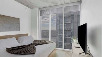 1 bedroom, iron/ironing board, travel crib, WiFi