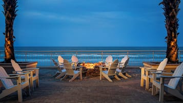 On the beach, beach bar