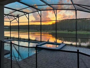 A heated pool