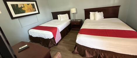 Room, 2 Queen Beds, Non Smoking | In-room safe, iron/ironing board, free WiFi, bed sheets