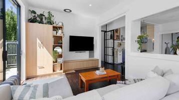 Smart TV, fireplace