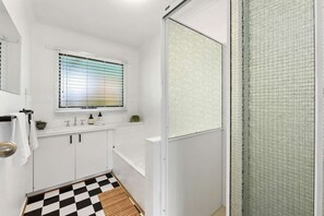 Hair dryer, towels