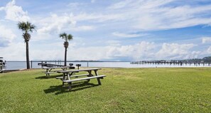 Outdoor dining - NEW! Wolf Bay condo! Snowbird Paradise!
2/2 condo in enchanting Orange Beach! (Orange Beach)