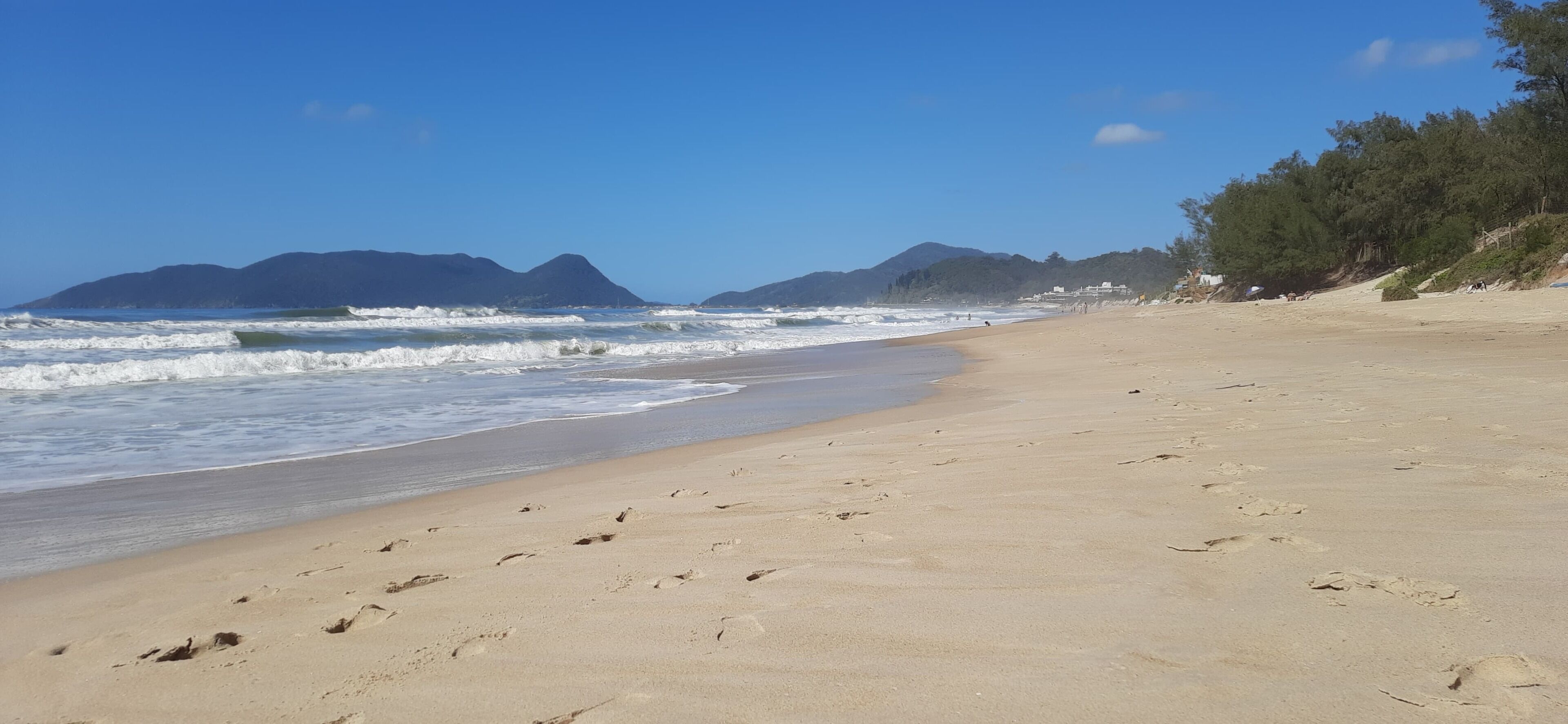 On the beach, white sand