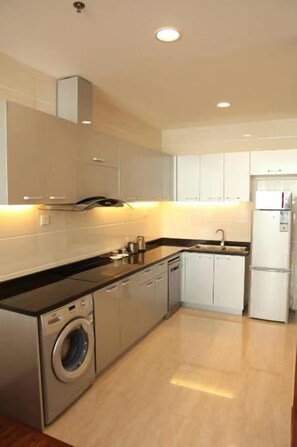 Private kitchen - Changchun Nanhu Hotel Qingyue Villa Holiday Apartment (Changchun)