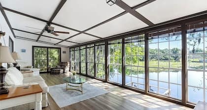 Rustic Lakehouse kayaks fishing bonfires