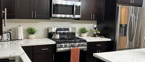Microwave, oven, stovetop, paper towels
