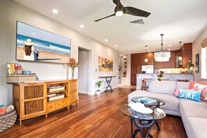 Condo (2 Bedrooms) | Living room | TV - Halii Kai Resort by KBM (Waikoloa)
