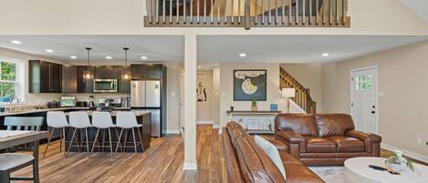 Smart TV, fireplace, video games