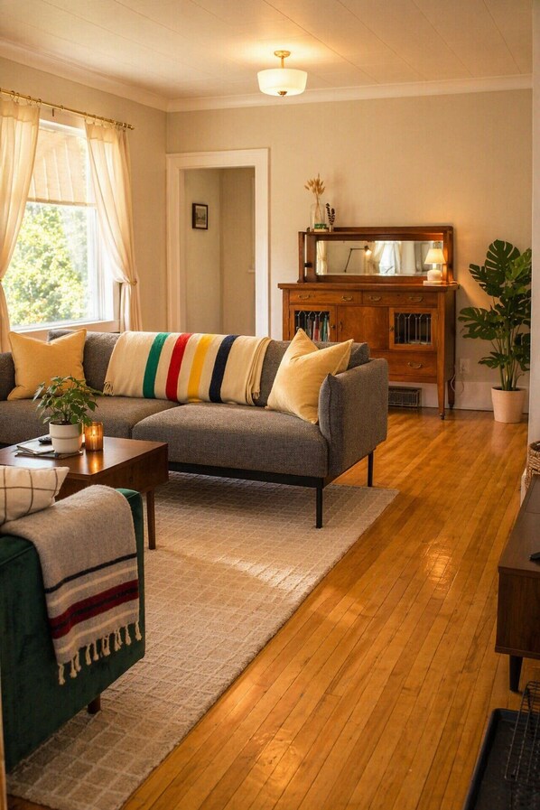 TV, books, stereo