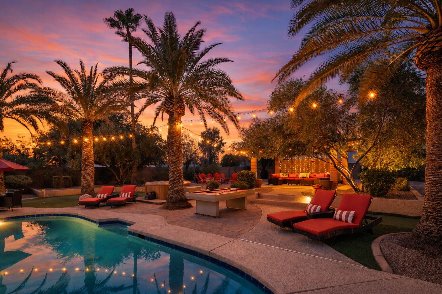 Et oppvarmet basseng