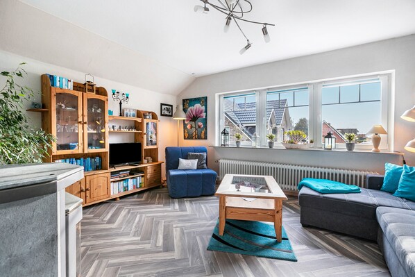 Télévision, lecteur de DVD, table de tennis de table, chaîne hi-fi