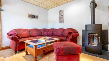 TV, fireplace, DVD player, stereo
