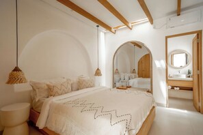 Exclusive-Villa, Terrasse, Poolblick | 3 Schlafzimmer, Bettwäsche aus ägyptischer Baumwolle