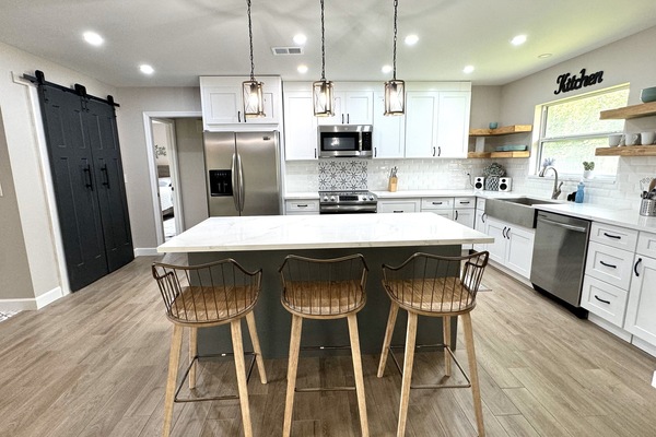 Microwave, oven, stovetop, dishwasher