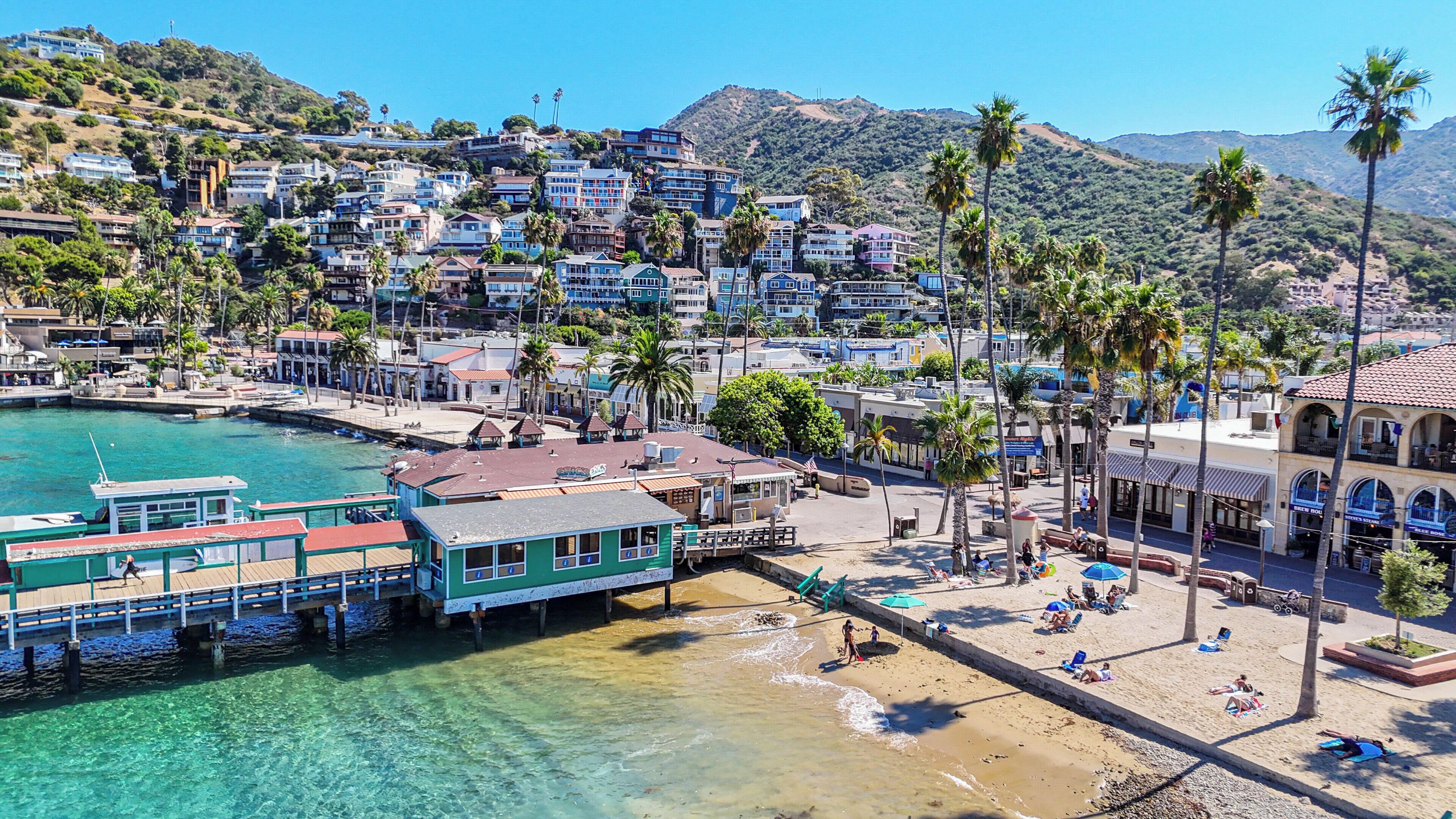 On the beach, beach towels