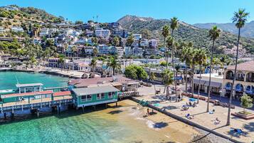 On the beach, beach towels