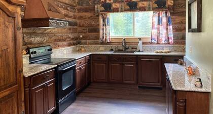 Bear Creek Hideaway Log Cabin on River Fishing & WiFi on Kebler Pass