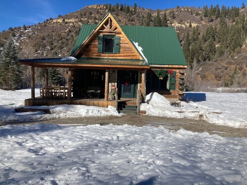 Bear Creek Hideaway Log Cabin on River Fishing & WiFi on Kebler Pass