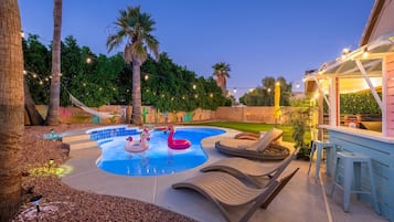 Outdoor pool, a heated pool