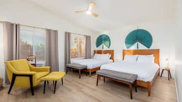 5 bedrooms, desk, iron/ironing board, travel cot