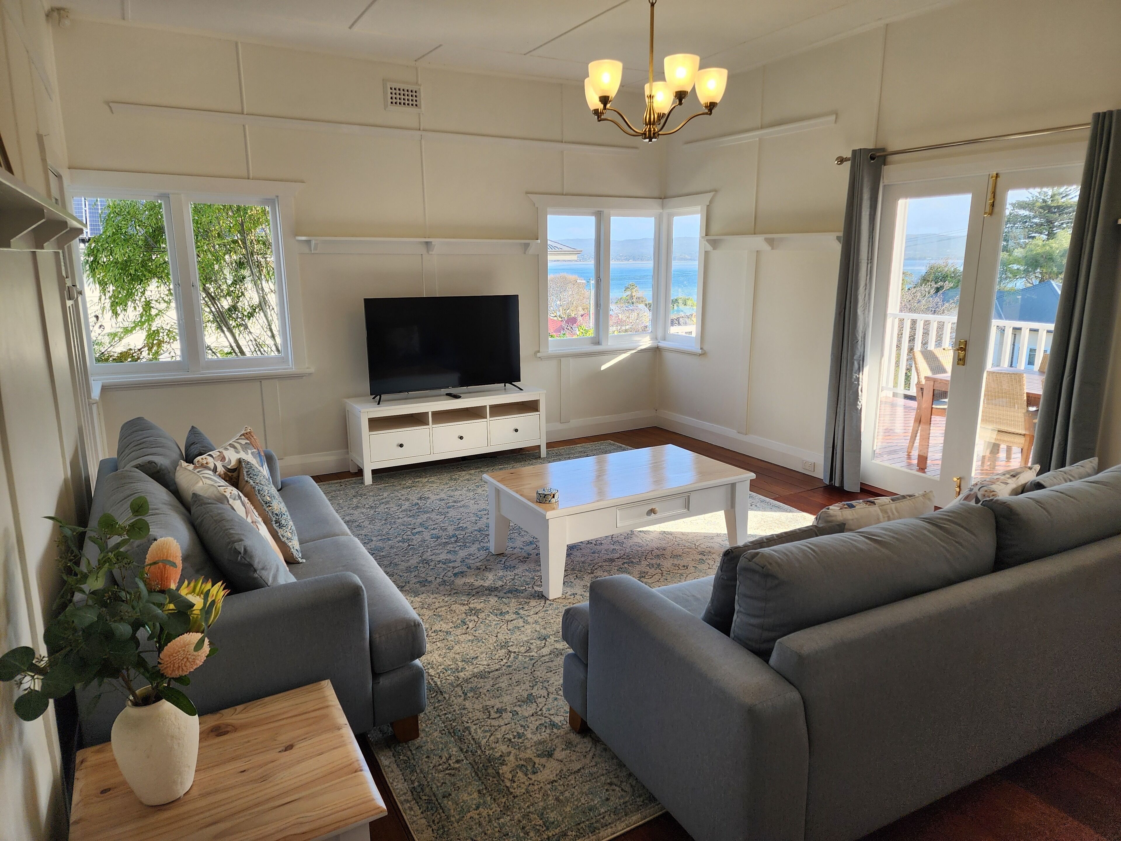 Cottage, Ocean View | Living area | Flat-screen TV