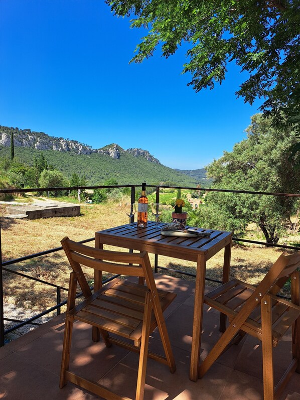 Property grounds - House with jacuzzi, splendid view over valley and vineyards, 15 mins from the sea. (Le Beausset)