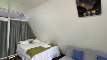 Comfort Cabin, 1 King Bed with Sofa bed, Mountain View | Desk, laptop workspace, free WiFi