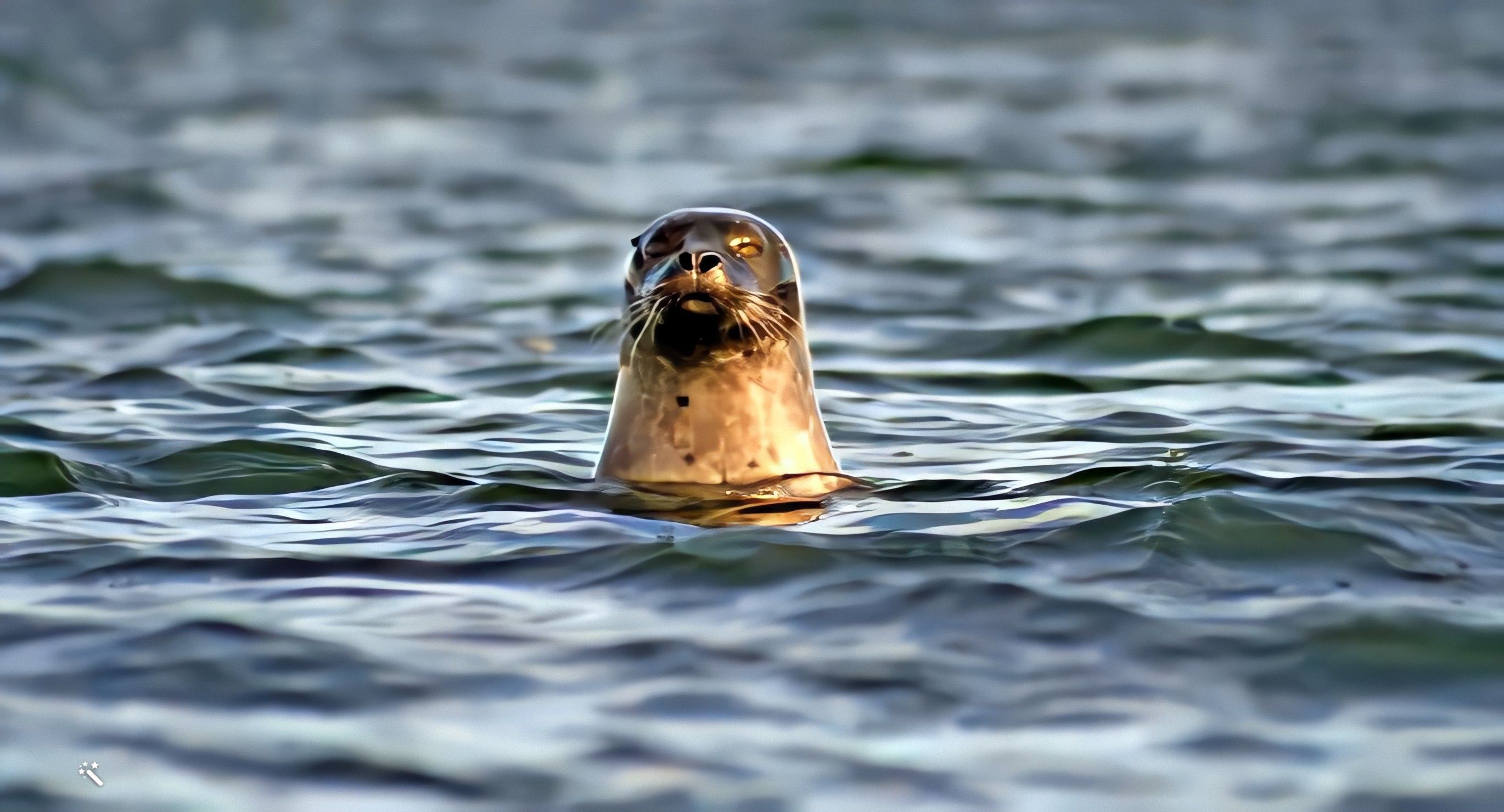 A seal swimming in the water.
