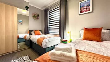 Desk, iron/ironing board, travel crib, free WiFi