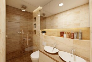 Shower, hair dryer