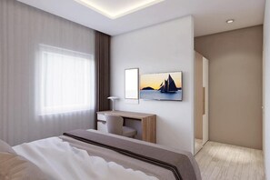 2 soverom, strykejern/-brett, reiseseng for barn og wi-fi (inkludert)