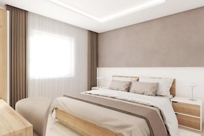 2 habitaciones, tabla de planchar con plancha y cuna de viaje 