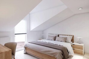 1 habitación, tabla de planchar con plancha y cuna de viaje 