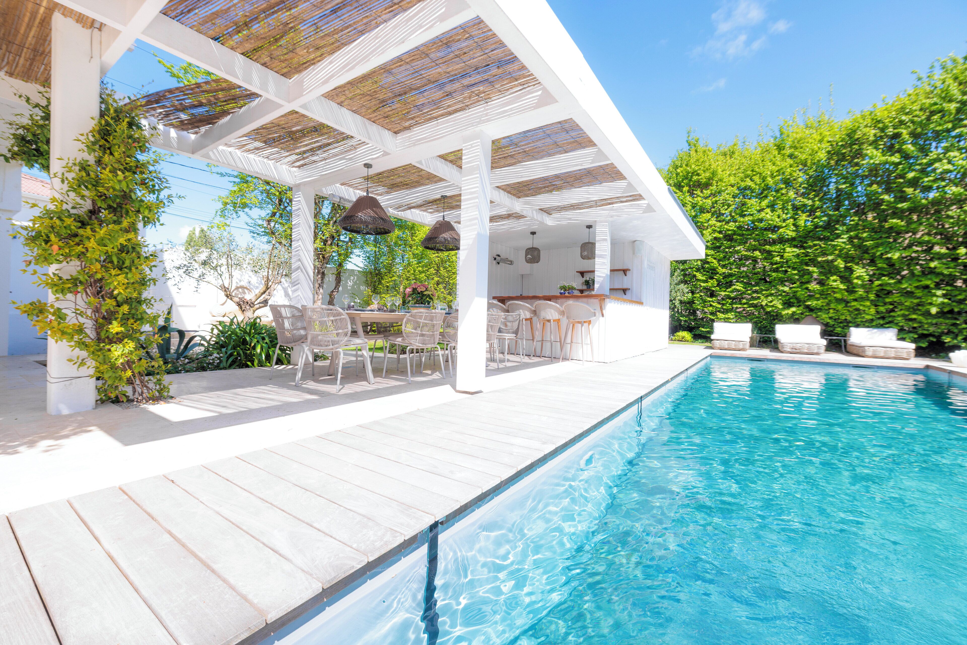 Piscine extérieure, piscine chauffée