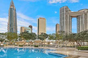 Pool - Luxury 2BR | Burj View | Pool| Walk to Mall & Metro Dining Shopping (Dubai)