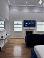 Suite de lujo, balcón, vistas al mar | 1 dormitorio, minibar, caja fuerte y cortinas opacas