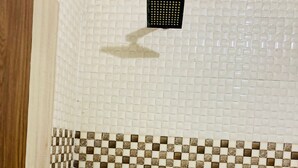 Shower, hair dryer (on request), towels, soap - Sky view Residency (New Delhi)