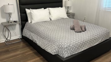 2 bedrooms, iron/ironing board, WiFi, bed sheets