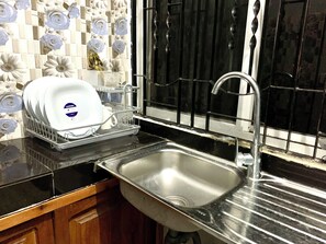 Towels, soap, toilet paper