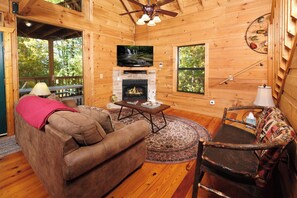 TV connectée, cheminée, jeux vidéo