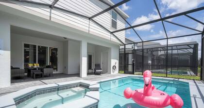 Stunning 7Bd Pool Jacuzzi near Disney Resort 16217